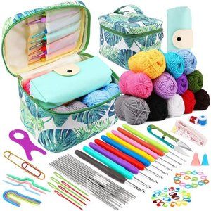 87 Pcs Crochet Kit for Beginners, Crochet Starter Kit